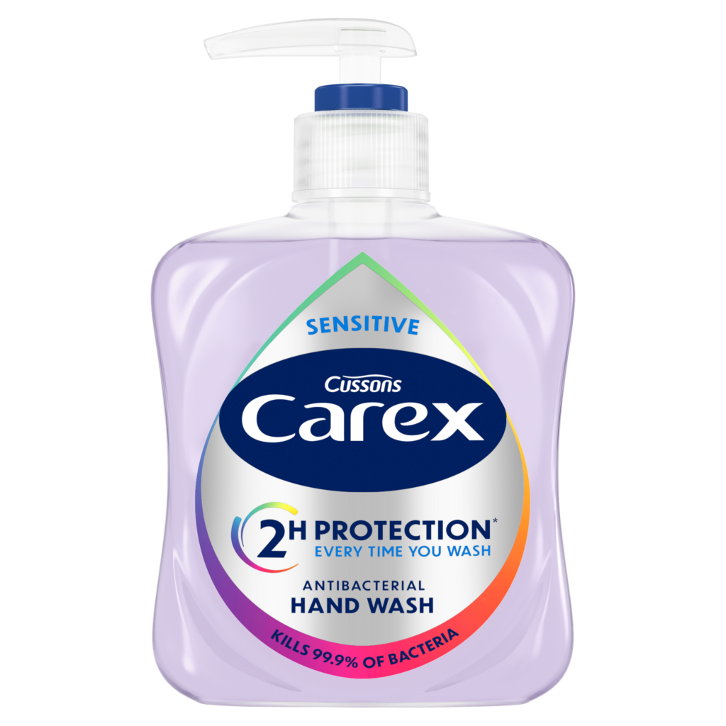 Carex Sensitive Antibacterial Hand Wash 250ml and 500ml Carex