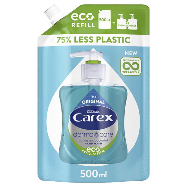 Carex Dermacare Original Antibacterial Hand Wash Refill 500ml Carex