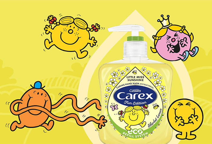 Mr Men and Little Miss Characters with Sherbet Lemon Fun Editions Hand Wash Mr Men and Little Miss Characters with Sherbet Lemon Fun Editions Hand Wash