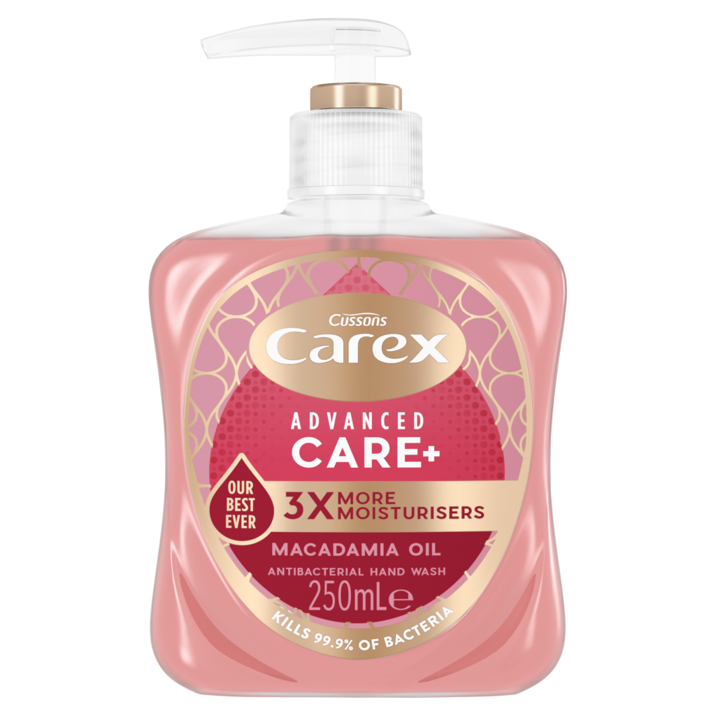 Carex Advanced Care Macadamia Oil Antibacterial Hand Wash 250ml and 500ml Carex