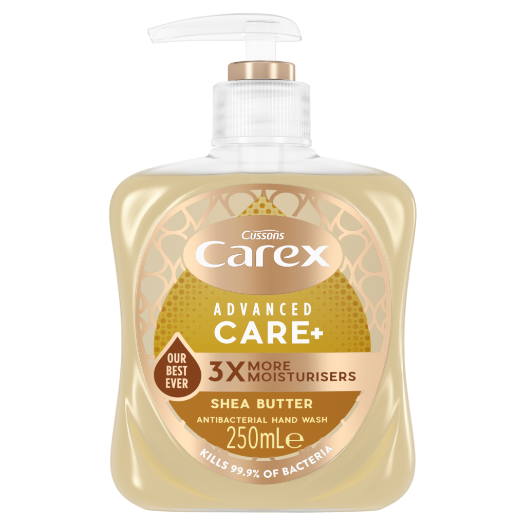 Carex Advanced Care Shea Butter Antibacterial Hand Wash 250ml and 500ml