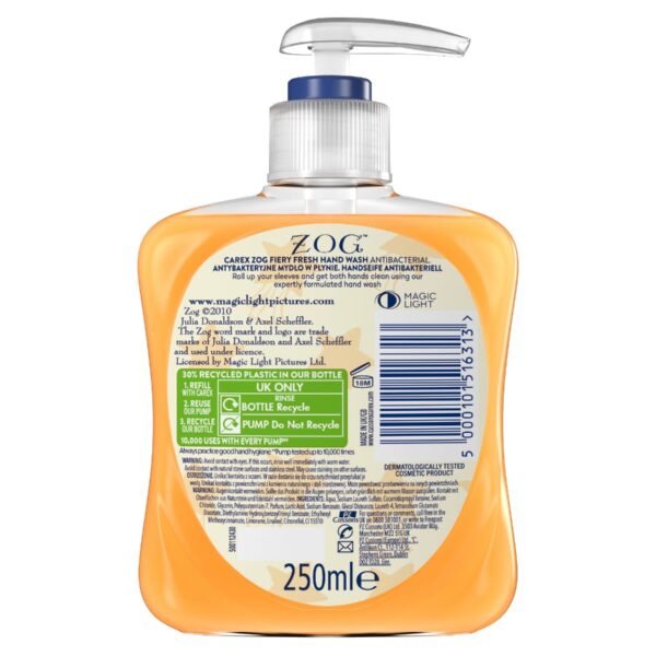 Carex ZOG Fiery Fresh Antibacterial Hand Wash 250ml