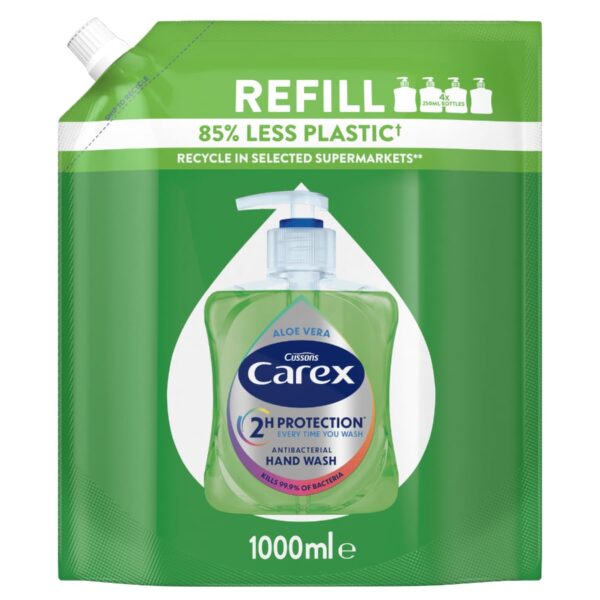 Carex Aloe Vera Antibacterial Hand Wash Refill 1000ml