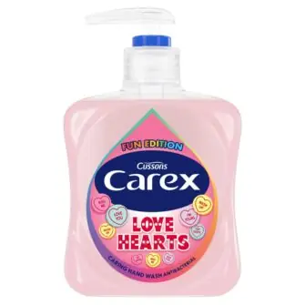 Carex Fun Edition Love Hearts Antibacterial Hand Wash 250ml and 500ml