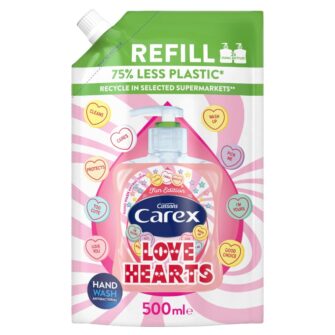 Carex Fun Edition Love Hearts Antibacterial Hand Wash Refill 500ml