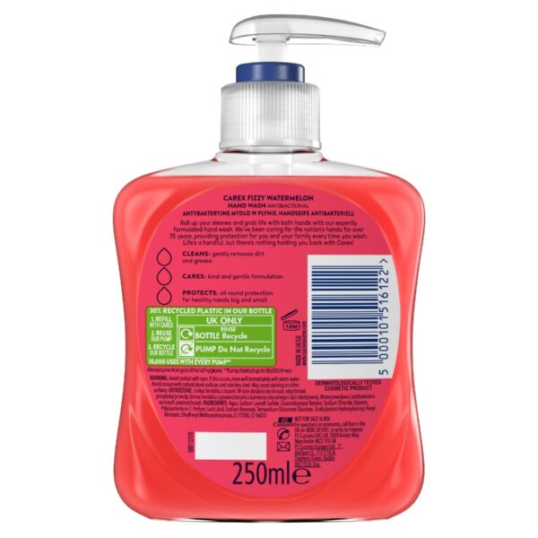 Carex Fun Editions Fizzy Watermelon Antibacterial Hand Wash 250ml