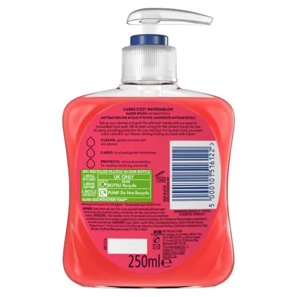 Carex Fun Editions Fizzy Watermelon Antibacterial Hand Wash 250ml