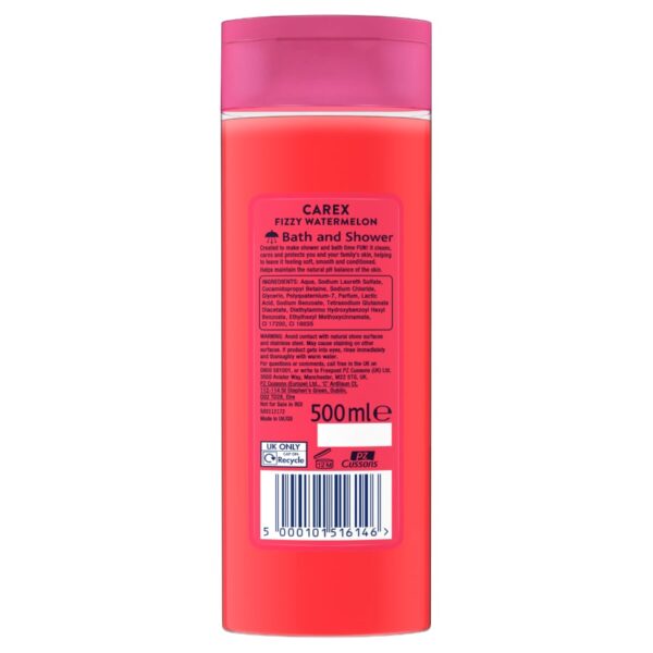 Carex Fun Editions Fizzy Watermelon Bath and Shower 500ml