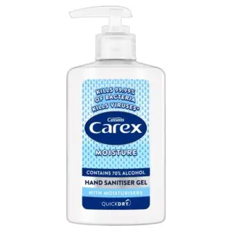 Antibacterial Hand Sanitiser Gels contain 70% alcohol content - Carex