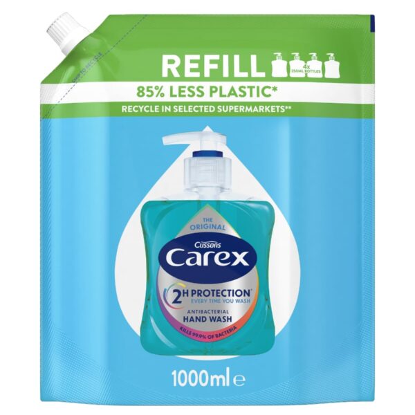 Carex Original Antibacterial Hand Wash Refill 1000ml