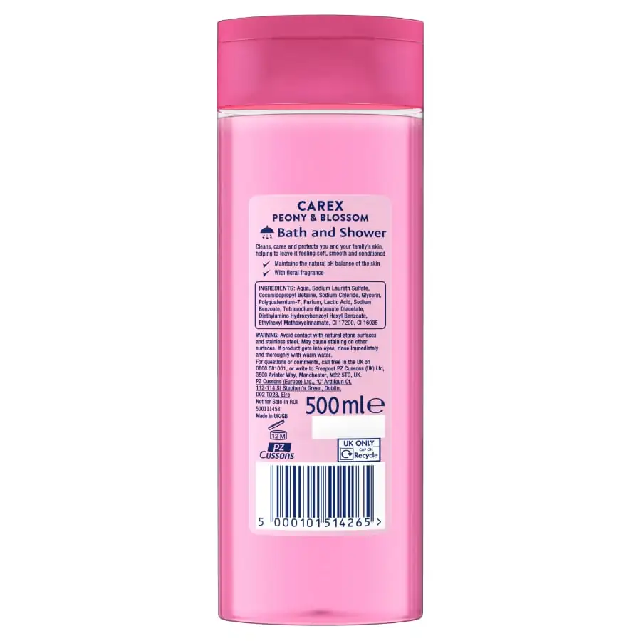Carex Peony and Blossom Bath and Shower 500ml