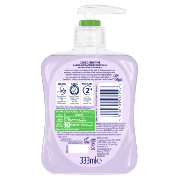 Carex Sensitive Antibacterial Hand Wash 33.33% Extra Free